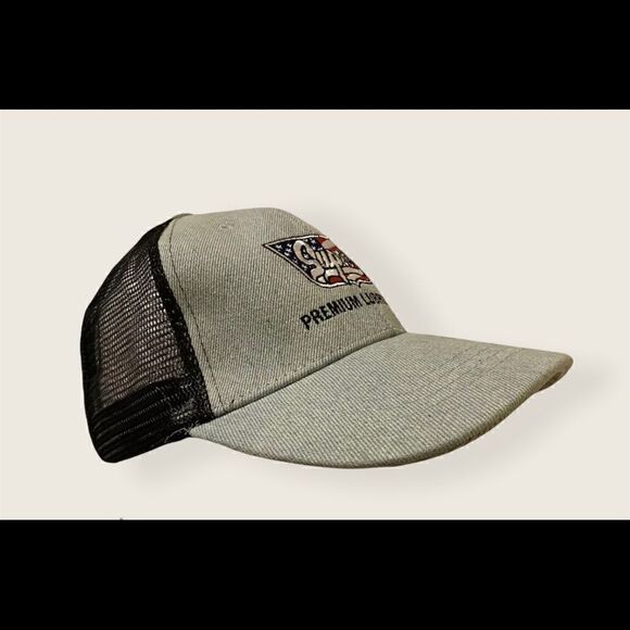 Super S Premuim Lubricants Logo Denim Hat Cap Mesh Snapback US Flag NWOT - Picture 5 of 8